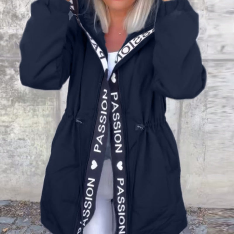 🎃Halloween-Aktion🔥Trendige Kapuzenjacke mit Kordelzug in der Taille für Damen