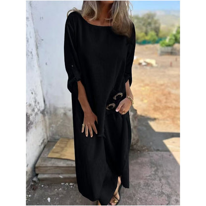 ⏰Zeitlich begrenzter Rabatt👗Unregelmäßiges Kleid und locker sitzende Hose für Damen, 2-teiliges Set