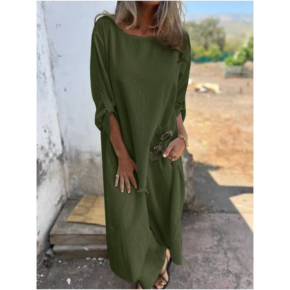 ⏰Zeitlich begrenzter Rabatt👗Unregelmäßiges Kleid und locker sitzende Hose für Damen, 2-teiliges Set