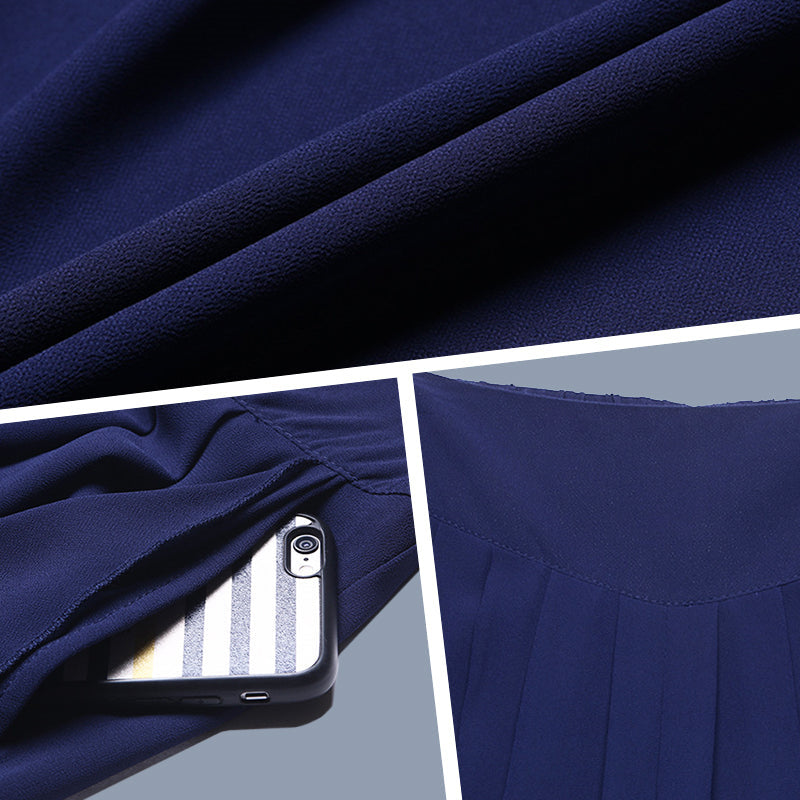 Verkürzter Chiffon-Hosenrock mit hoher Bund für Damen