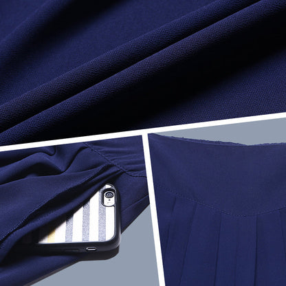 Verkürzter Chiffon-Hosenrock mit hoher Bund für Damen
