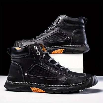⏳Begrenzte Zeit 50% Rabatt💥Stilvolle handgenähte Herrenstiefel mit flacher Sohle