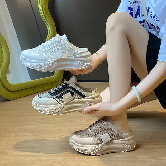 Slip-On-Sneakers mit dicker Plateausohle für Damen