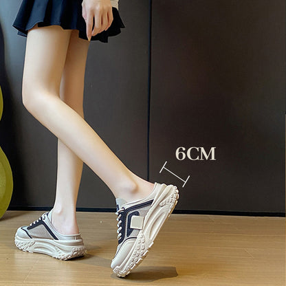 Slip-On-Sneakers mit dicker Plateausohle für Damen