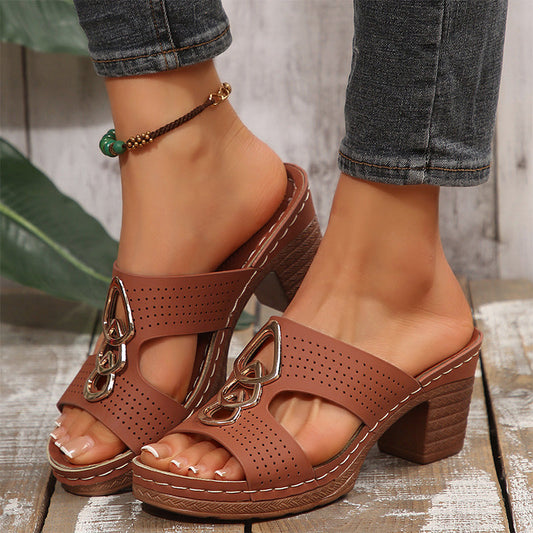 🔥2025 Neu 50% Rabatt Heißer Verkauf🔥  Mode Offene Zehe hohe Ferse orthopädische Sandalen