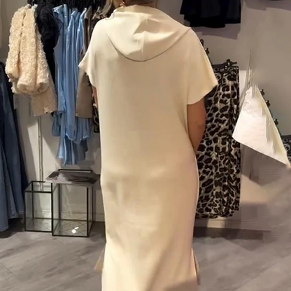 ❤️Damenkleid mit kurzen Ärmeln und Kapuze