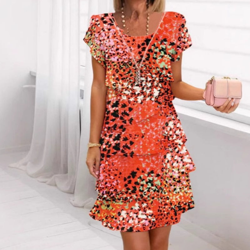 Vielseitiges und stilvolles Leopardenkleid mit bunten Pailletten