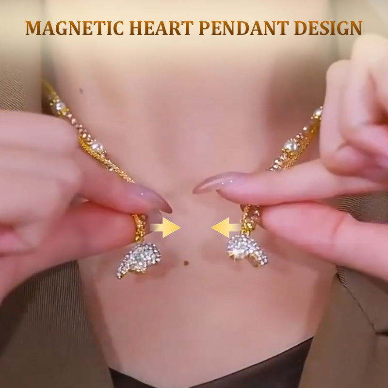 ⏳Zeitlich begrenztes Sonderangebot⏰Magnetische Split-Heart-Anhänger-Halsketten im Set