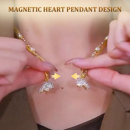 ⏳Zeitlich begrenztes Sonderangebot⏰Magnetische Split-Heart-Anhänger-Halsketten im Set