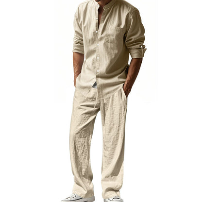⏳Zeitlich begrenztes Special⏰Herren Casual Atmungsaktives Hemd und Hose Set