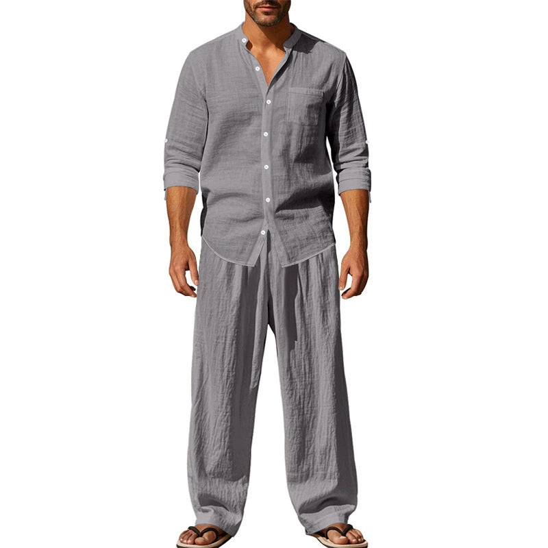 ⏳Zeitlich begrenztes Special⏰Herren Casual Atmungsaktives Hemd und Hose Set