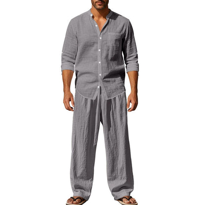 ⏳Zeitlich begrenztes Special⏰Herren Casual Atmungsaktives Hemd und Hose Set