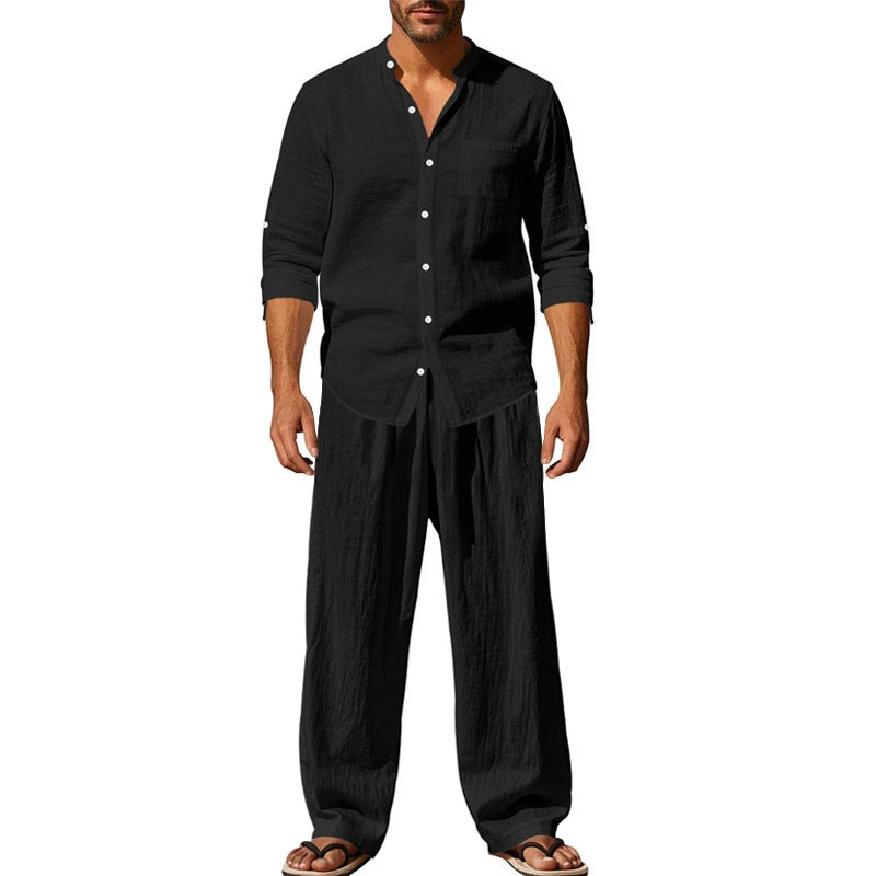 ⏳Zeitlich begrenztes Special⏰Herren Casual Atmungsaktives Hemd und Hose Set