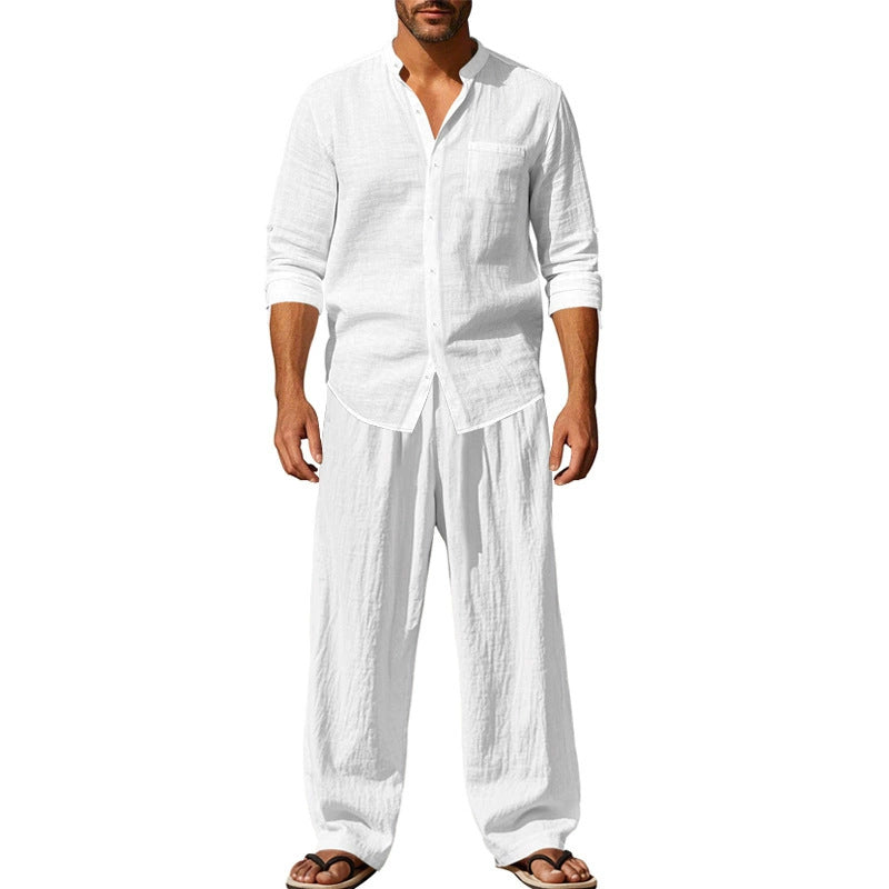 ⏳Zeitlich begrenztes Special⏰Herren Casual Atmungsaktives Hemd und Hose Set