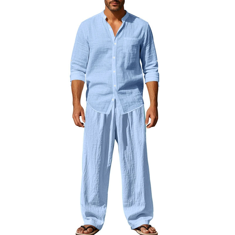 ⏳Zeitlich begrenztes Special⏰Herren Casual Atmungsaktives Hemd und Hose Set