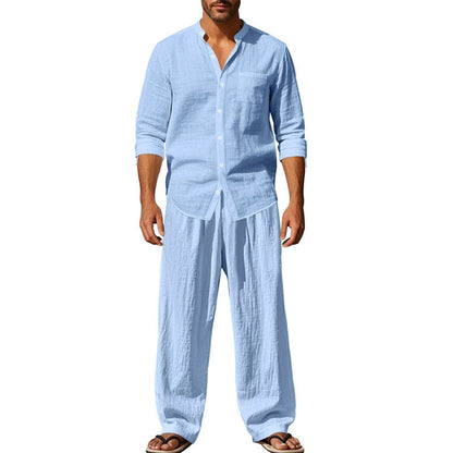 ⏳Zeitlich begrenztes Special⏰Herren Casual Atmungsaktives Hemd und Hose Set