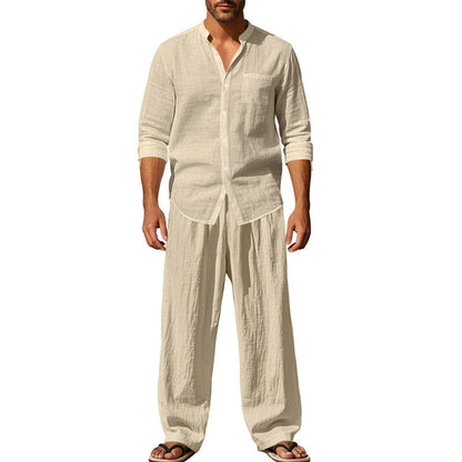 ⏳Zeitlich begrenztes Special⏰Herren Casual Atmungsaktives Hemd und Hose Set