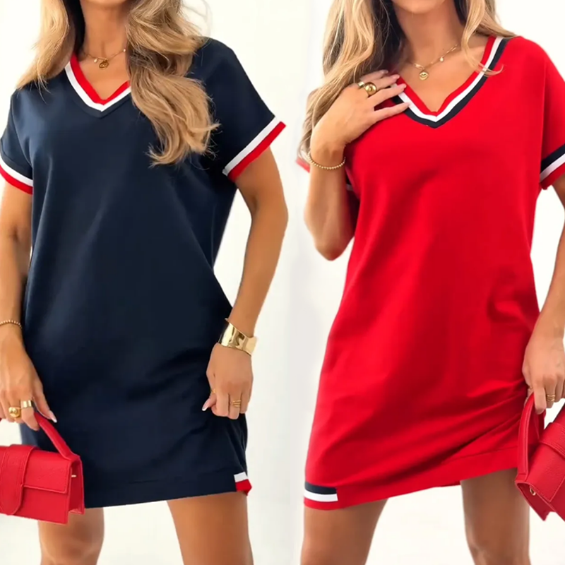 🎊2025 Modisches gestreiftes Split-Kleid🎊