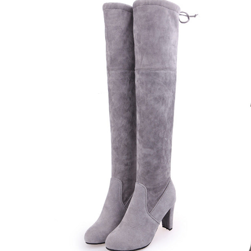 💗LETZTER TAG AKTION - 62% RABATT💗Elegante Overknee-Stiefel aus Kunstwildleder