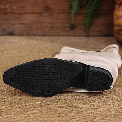 🌟Hochwertige Damenstiefel – Slouchy-Kniehohe Chunky-Stiefel für Damen