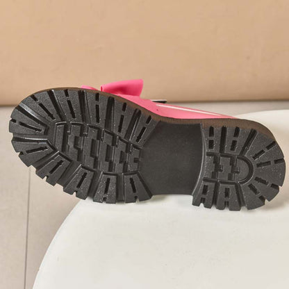 💕Stilvolle süße Plateau-Loafer mit Schleife