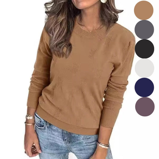 Casual Langarm-Strickpullover für Damen in lockerer Passform