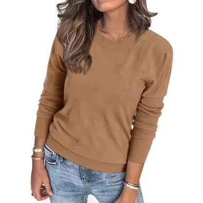 Casual Langarm-Strickpullover für Damen in lockerer Passform