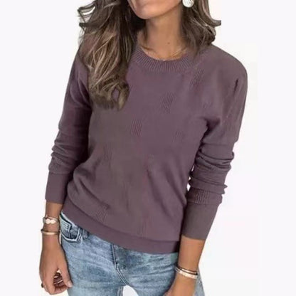 Casual Langarm-Strickpullover für Damen in lockerer Passform