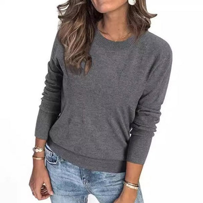 Casual Langarm-Strickpullover für Damen in lockerer Passform