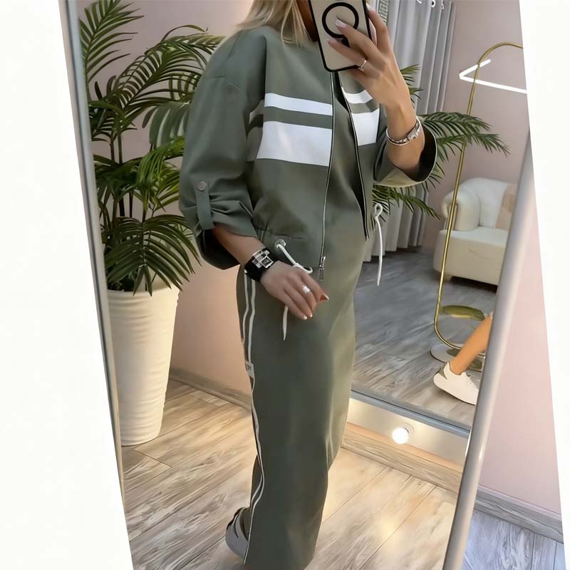💖 Damen-Set aus Stehkragenjacke und Kleid