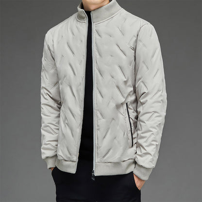 Warmes Geschenk – Herren-Winterjacke im lässigen Stil mit dickem, warmem Stehkragen