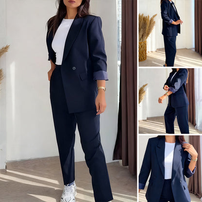Damen-Zweiteiler: Klassischer Blazer & Hose