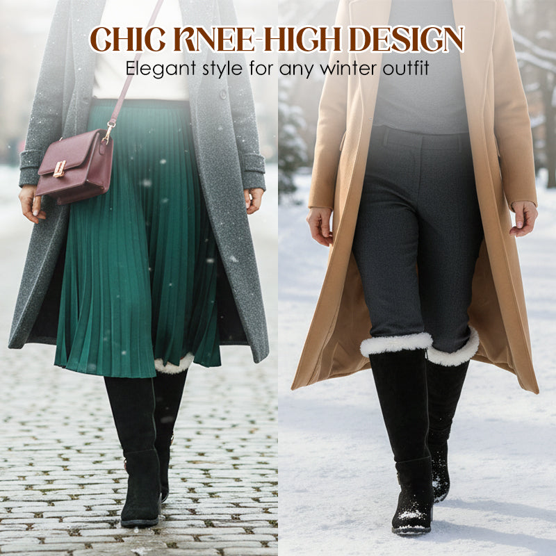 Warme, mit Plüsch gefütterte Winterstiefel für Damen