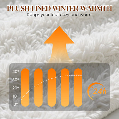 Warme, mit Plüsch gefütterte Winterstiefel für Damen