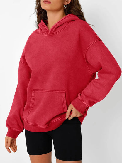 💥🎁Damen-Hoodie mit Acid-Wash-Effekt, oversized, langärmelig, Herbstmode-Sweatshirts