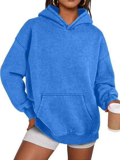 💥🎁Damen-Hoodie mit Acid-Wash-Effekt, oversized, langärmelig, Herbstmode-Sweatshirts