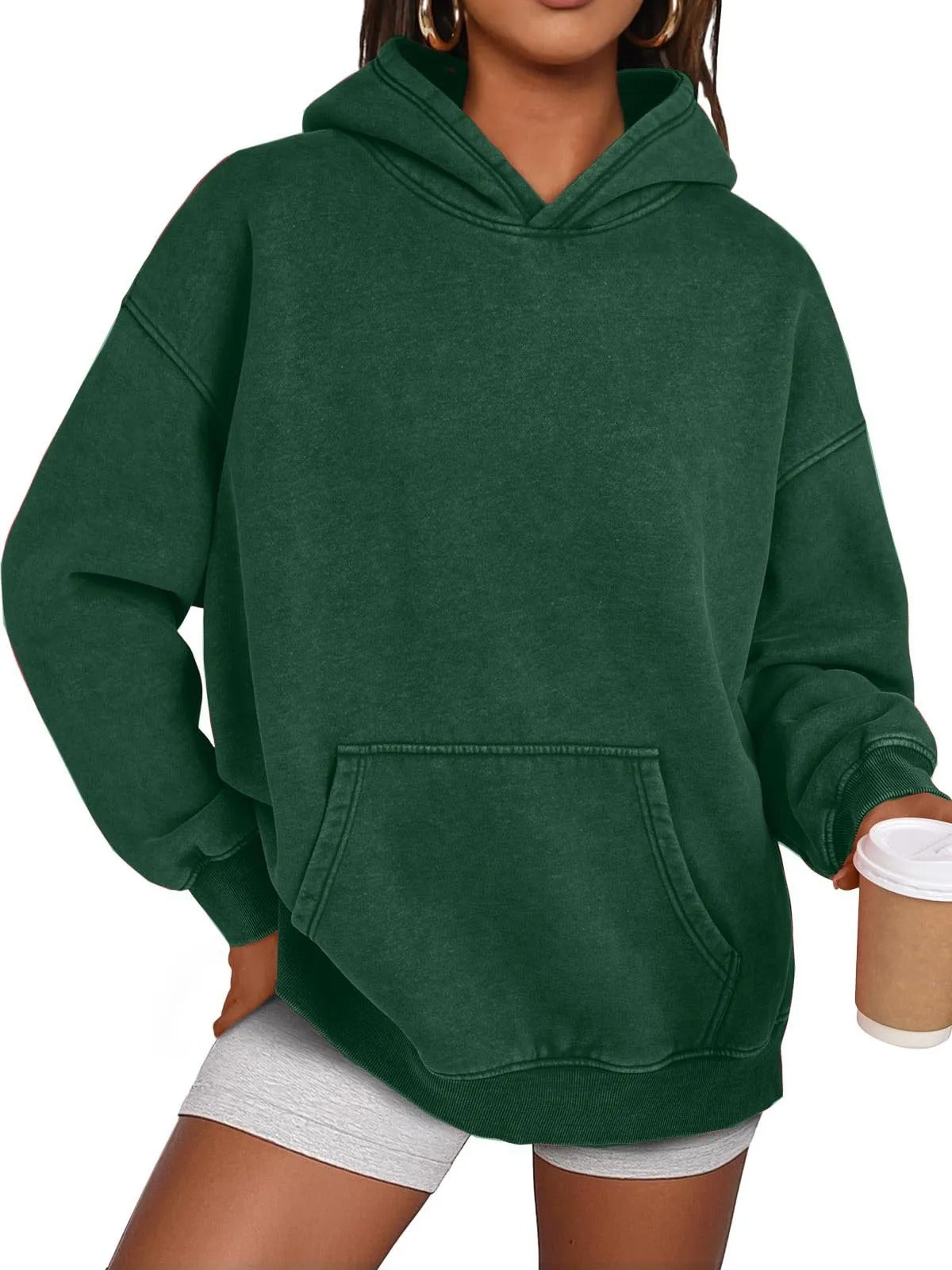 💥🎁Damen-Hoodie mit Acid-Wash-Effekt, oversized, langärmelig, Herbstmode-Sweatshirts
