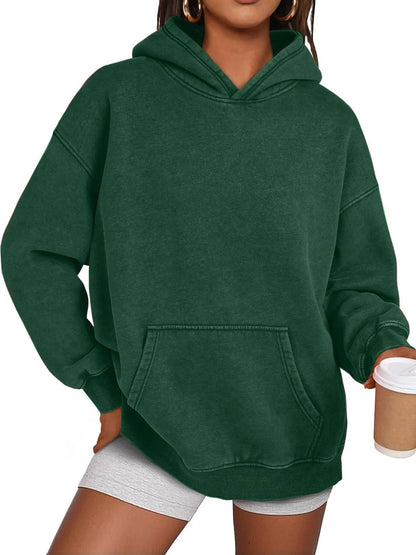 💥🎁Damen-Hoodie mit Acid-Wash-Effekt, oversized, langärmelig, Herbstmode-Sweatshirts