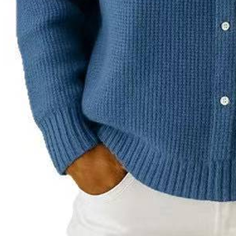 ✨🎅Weihnachtsangebote – Nur für kurze Zeit!⏰Eleganter Damen-Strickpullover mit Kragen und Knopfleiste