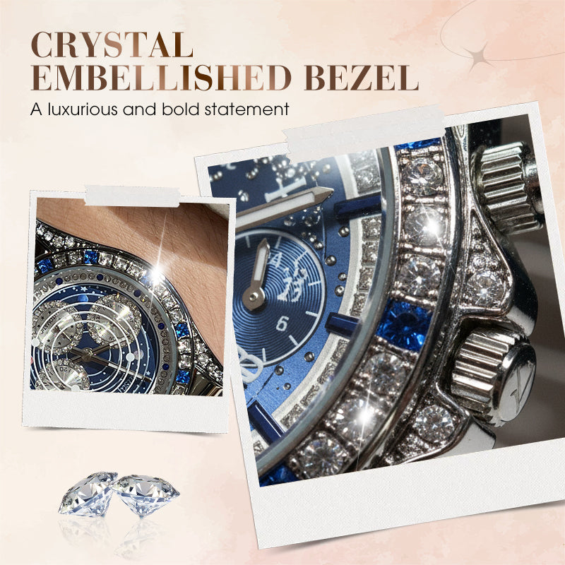 📢📢60 % Rabatt!!! 🎅【🎁Weihnachtsgeschenk🎁】TINAIBIN Zwölf Sternzeichen & Sternenhimmel Diamant Automatikuhr Skelett Herrenuhr