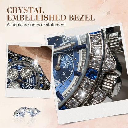 📢📢60 % Rabatt!!! 🎅【🎁Weihnachtsgeschenk🎁】TINAIBIN Zwölf Sternzeichen & Sternenhimmel Diamant Automatikuhr Skelett Herrenuhr