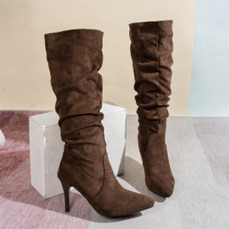 Modische kniehohe Slouch-Stiefel für Damen