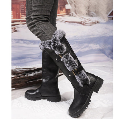 Winterstiefel für Damen mit Kunstfellbesatz