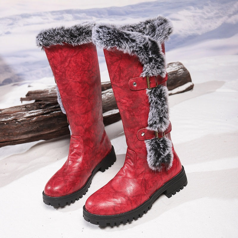 Winterstiefel für Damen mit Kunstfellbesatz