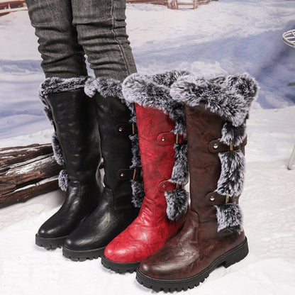 Winterstiefel für Damen mit Kunstfellbesatz
