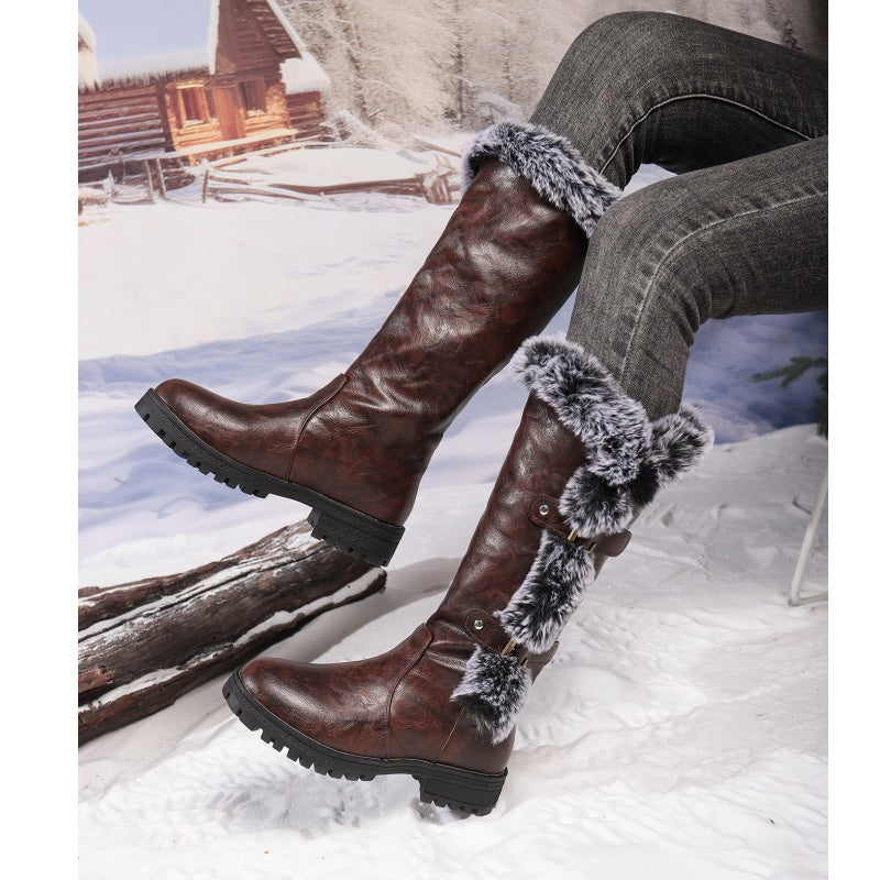 Winterstiefel für Damen mit Kunstfellbesatz