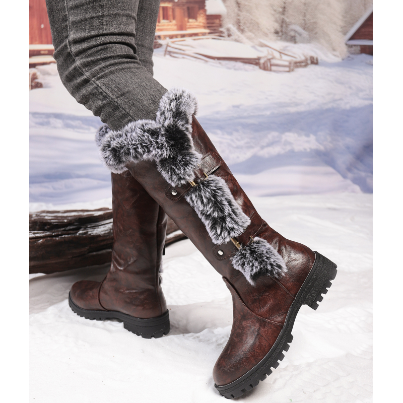 Winterstiefel für Damen mit Kunstfellbesatz