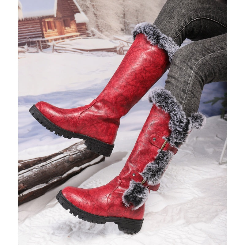 Winterstiefel für Damen mit Kunstfellbesatz