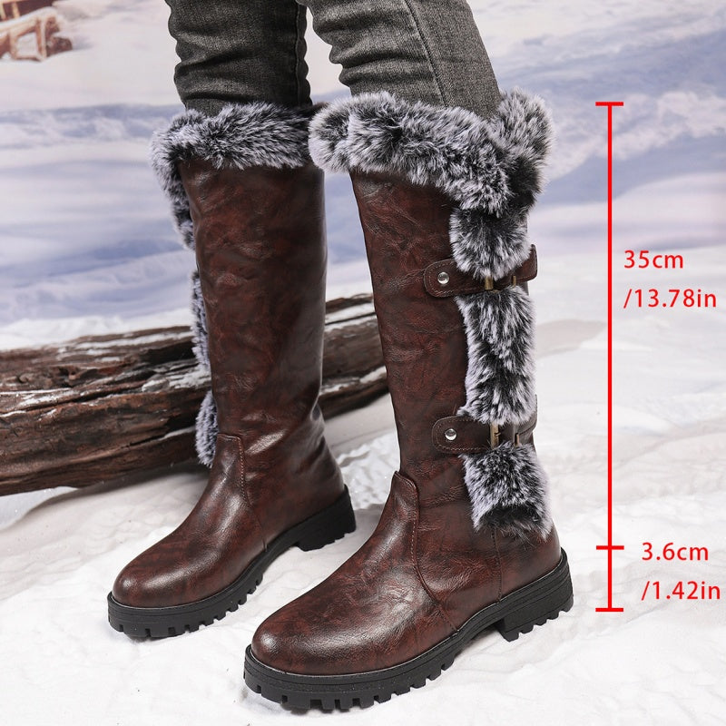 Winterstiefel für Damen mit Kunstfellbesatz