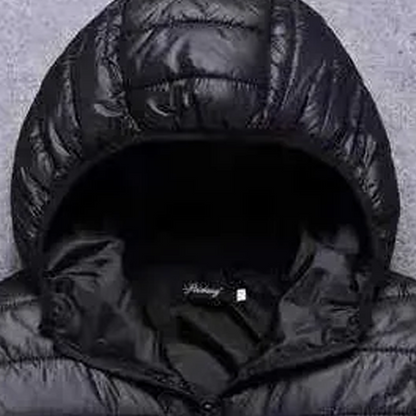 Warme, gesteppte Pufferjacke mit Kapuze für Herren